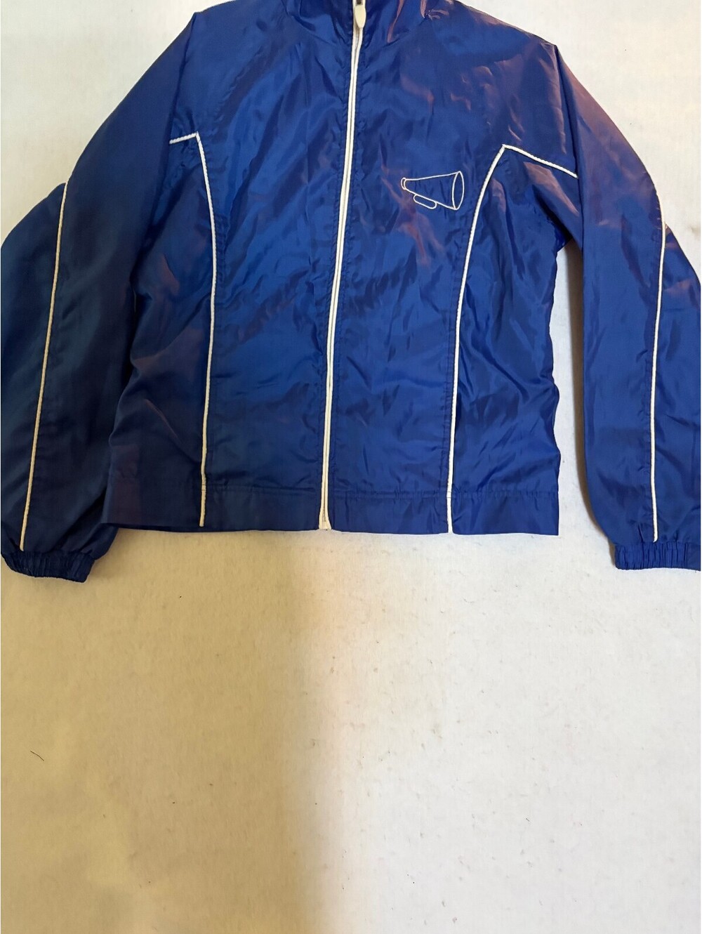CTM Navy Blue Lightweight Jacket with White Piping
